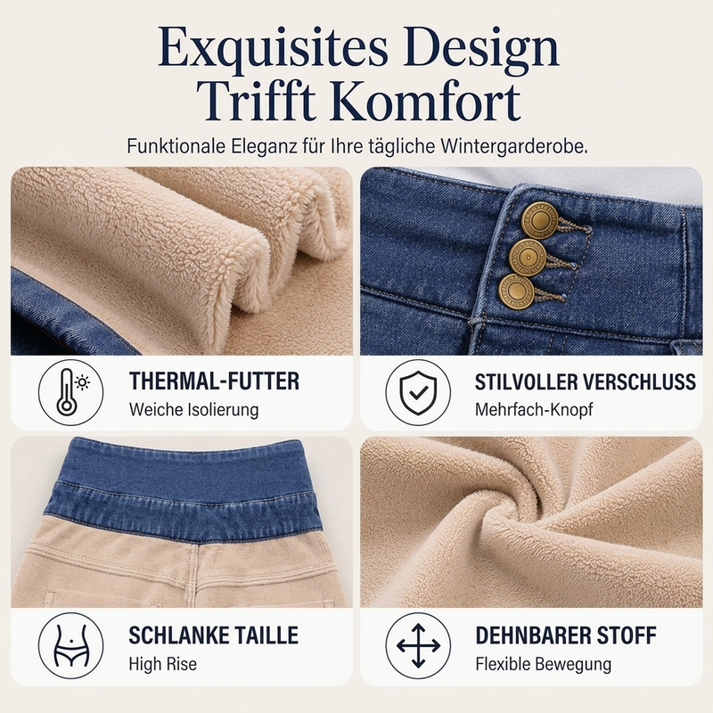 🛍️✨Hochtaillierte Skinny-Jeans für Damen mit warmem Innenfutter