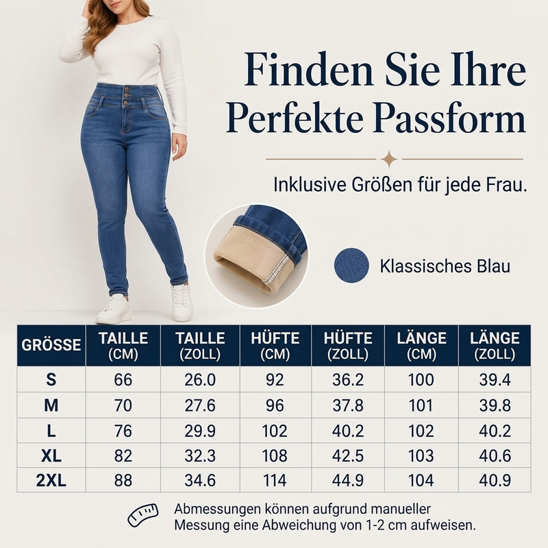 🛍️✨Hochtaillierte Skinny-Jeans für Damen mit warmem Innenfutter