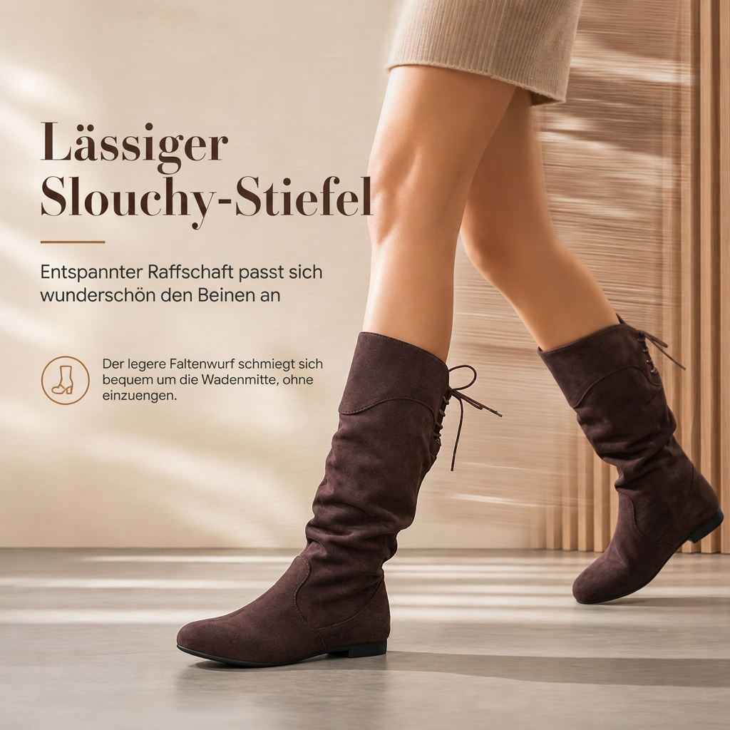 👢 Damen Schnürstiefeletten mit weitem Schaft | Kein Einengen, kein unbequemer Sitz – Weites Schaftdesign, mittelhohe Stiefeletten & praktisch für den Alltag ✨