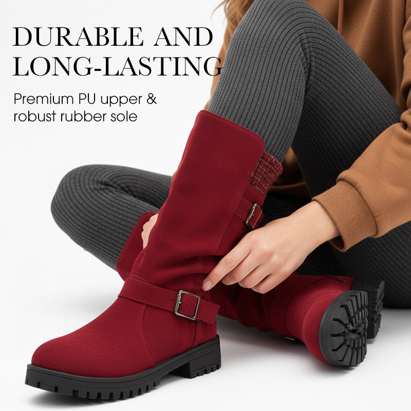 🎅 Festliche Vorratssale👢Damen Slouchy Boots bis zur mittleren Wade🎁