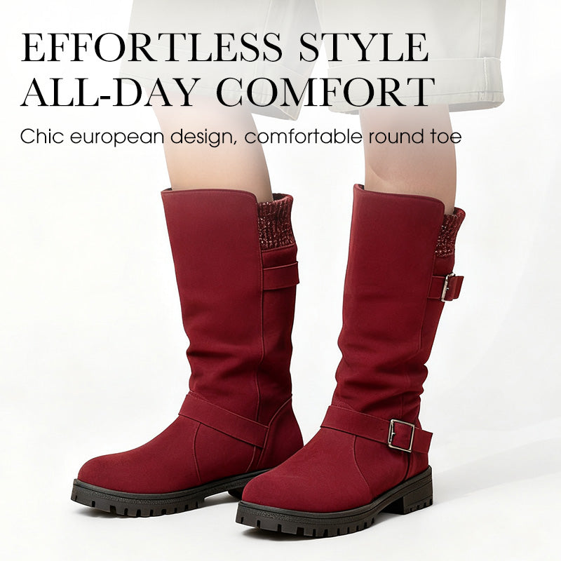 🎅 Festliche Vorratssale👢Damen Slouchy Boots bis zur mittleren Wade🎁