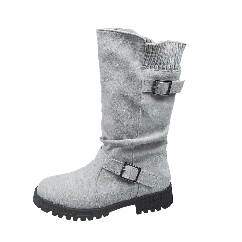 🎅 Festliche Vorratssale👢Damen Slouchy Boots bis zur mittleren Wade🎁