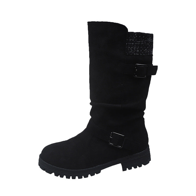 🎅 Festliche Vorratssale👢Damen Slouchy Boots bis zur mittleren Wade🎁