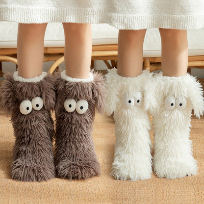 🔥Verbesserte Wärme, sicherer Griff – Damen Winter Kuschelsocken mit Anti-Rutsch-Funktion ✨