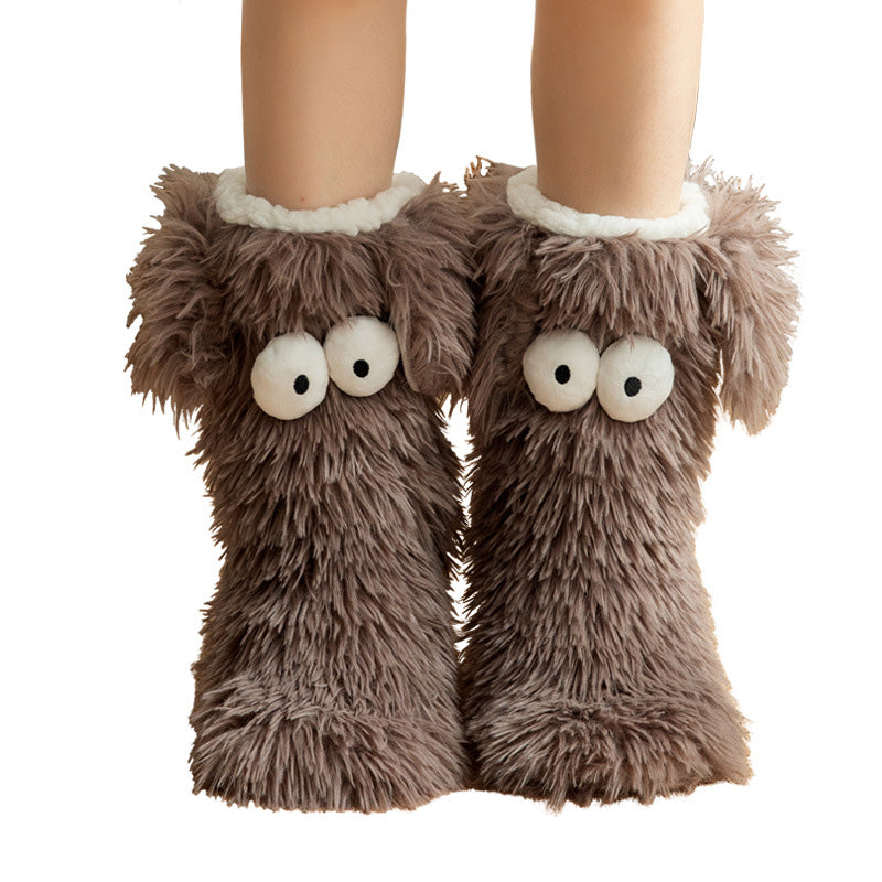 🔥Verbesserte Wärme, sicherer Griff – Damen Winter Kuschelsocken mit Anti-Rutsch-Funktion ✨