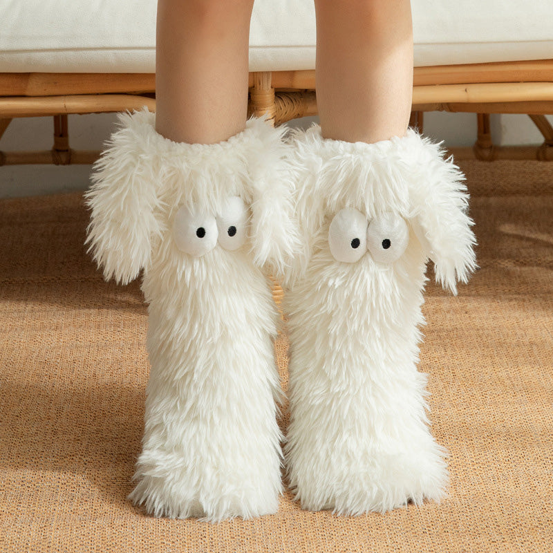 🔥Verbesserte Wärme, sicherer Griff – Damen Winter Kuschelsocken mit Anti-Rutsch-Funktion ✨