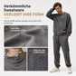 🛍️✨Herren 2-teiliges Jacquard Kapuzenpullover Set Herbst Winter lässiger Kapuzen-Sweatshirt und Sweathose Trainingsanzug