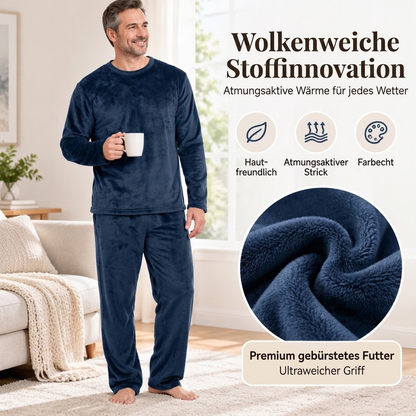 🔥💖 Zeitlich begrenzter Rabatt – nur solange der Vorrat reicht! 🔥Bequemes Wärmendes Samt-Schlafanzug-Set für Herren