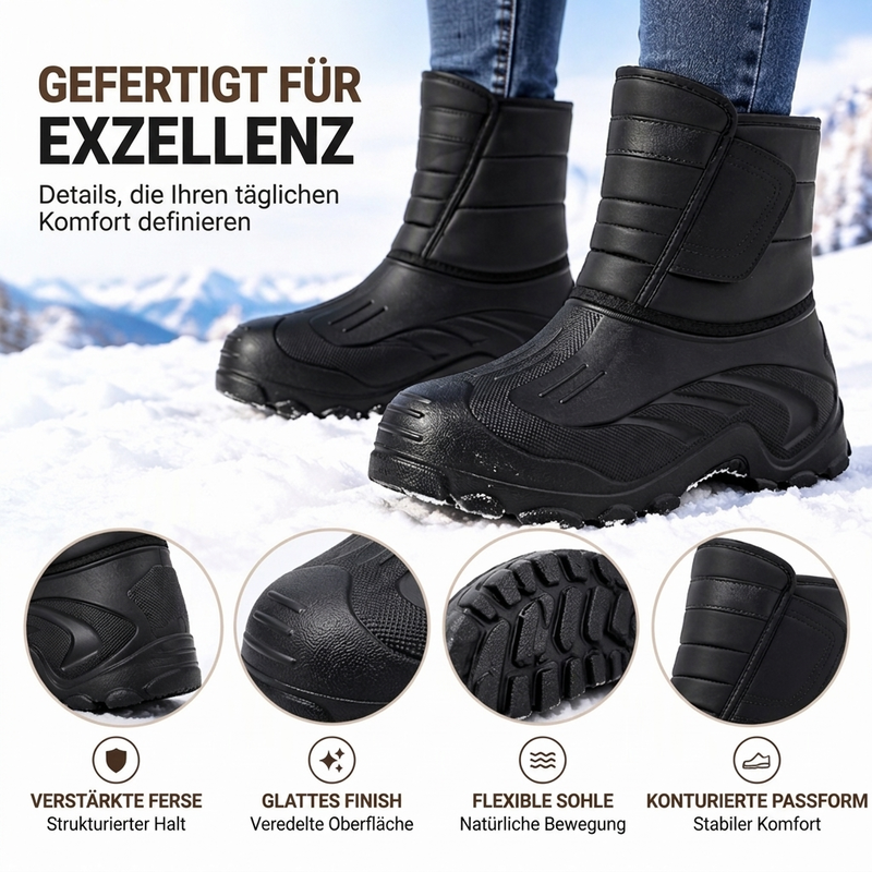 Unisex wasserdichte Schneestiefel mit Plüschfutter