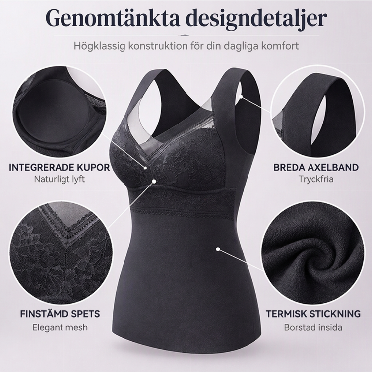 🔥Thermounterhemd für Damen in Slim-Fit-Passform mit integriertem Bügel-BH