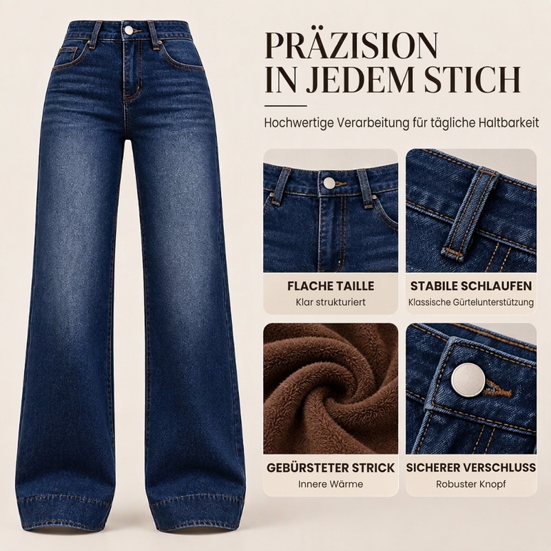 🎉 Über 38.000 verkaufte Exemplare! Damen-Thermohose mit weitem Bein und hoher Taille – Warm und bequem im Winter ✨