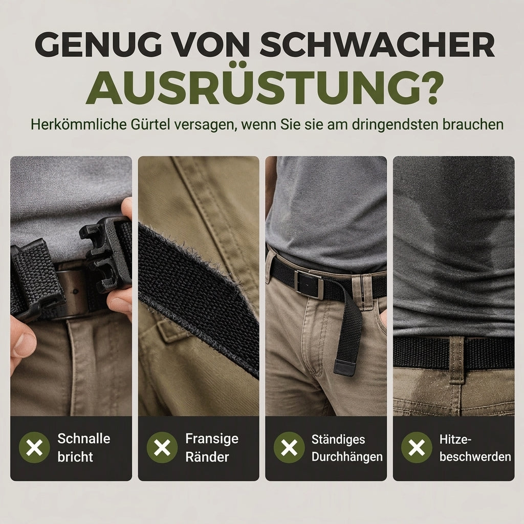 Robuster gewebter taktischer Outdoor-Gürtel mit Metallschnalle