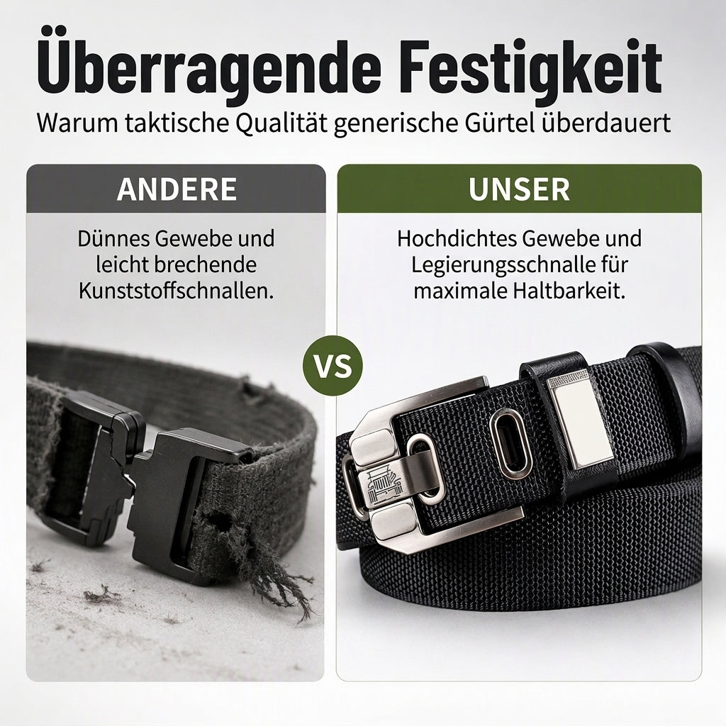 Robuster gewebter taktischer Outdoor-Gürtel mit Metallschnalle