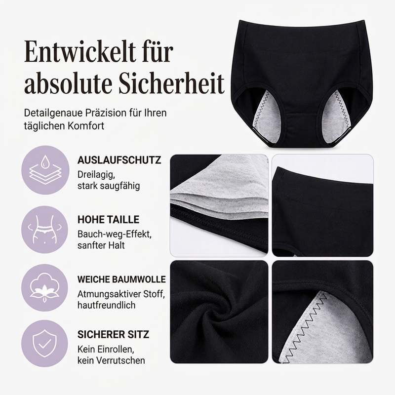 Damen Plus Size Menstruationsunterwäsche