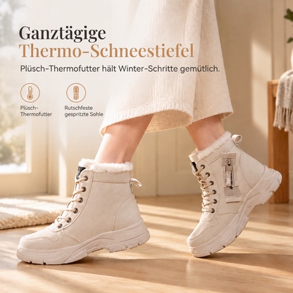 🛍️✨Damen Winter-Schneestiefel, warme, mit Plüsch gefütterte, hochgeschlossene Knöchelstiefel