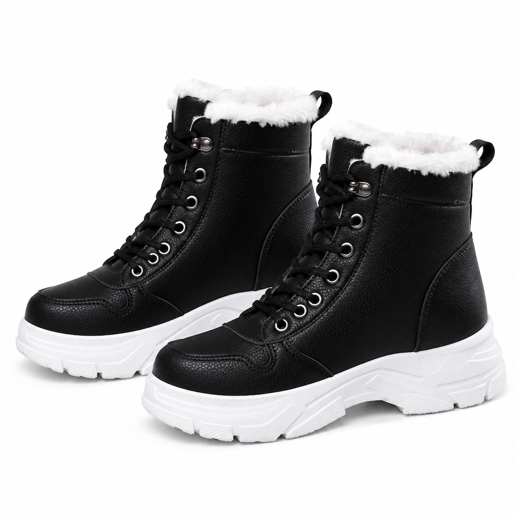 🛍️✨Damen Winter-Schneestiefel, warme, mit Plüsch gefütterte, hochgeschlossene Knöchelstiefel