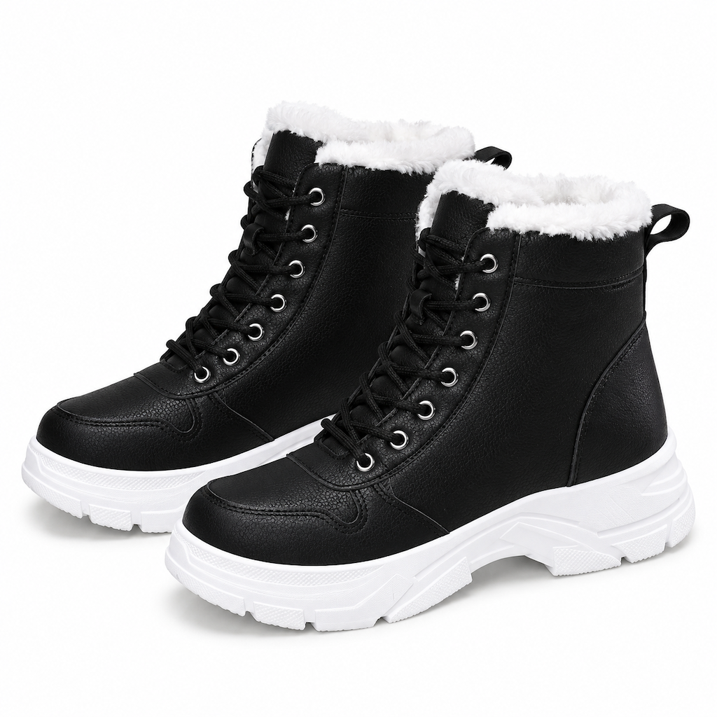 🛍️✨Damen Winter-Schneestiefel, warme, mit Plüsch gefütterte, hochgeschlossene Knöchelstiefel