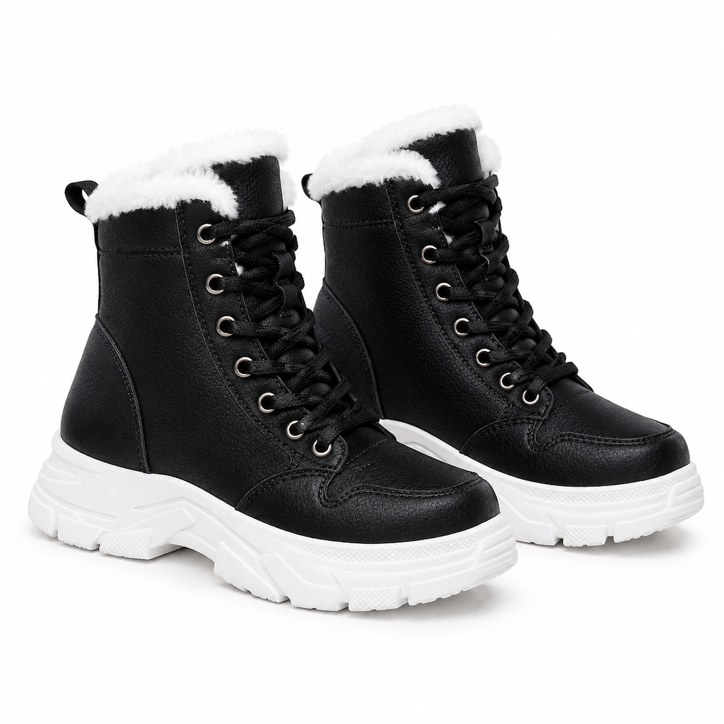 🛍️✨Damen Winter-Schneestiefel, warme, mit Plüsch gefütterte, hochgeschlossene Knöchelstiefel