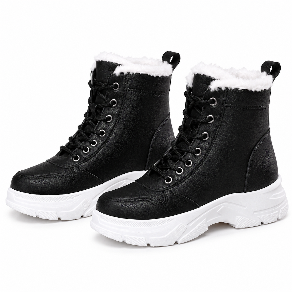 🛍️✨Damen Winter-Schneestiefel, warme, mit Plüsch gefütterte, hochgeschlossene Knöchelstiefel