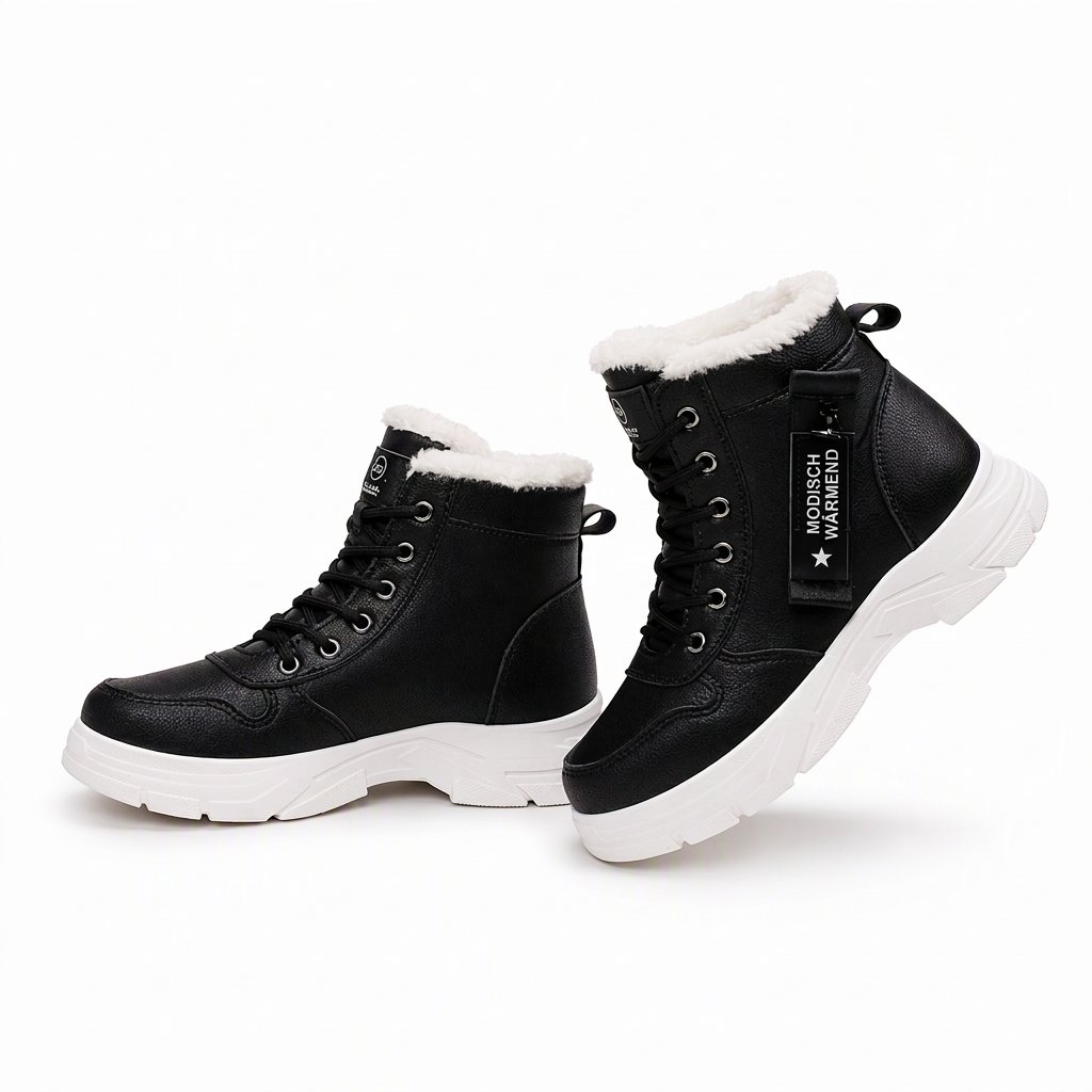 🛍️✨Damen Winter-Schneestiefel, warme, mit Plüsch gefütterte, hochgeschlossene Knöchelstiefel