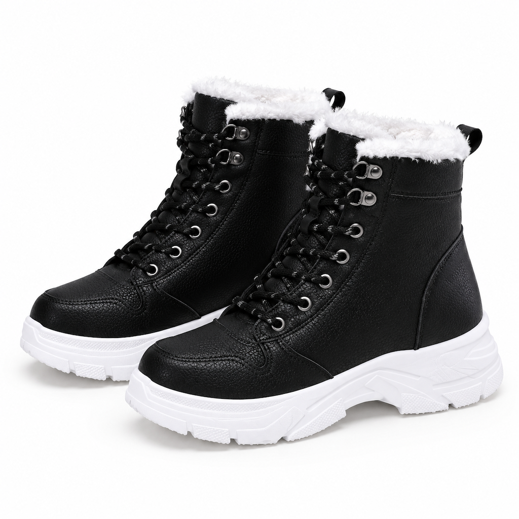 🛍️✨Damen Winter-Schneestiefel, warme, mit Plüsch gefütterte, hochgeschlossene Knöchelstiefel