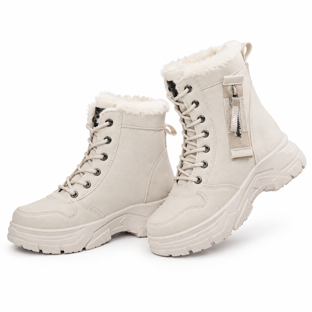 🛍️✨Damen Winter-Schneestiefel, warme, mit Plüsch gefütterte, hochgeschlossene Knöchelstiefel