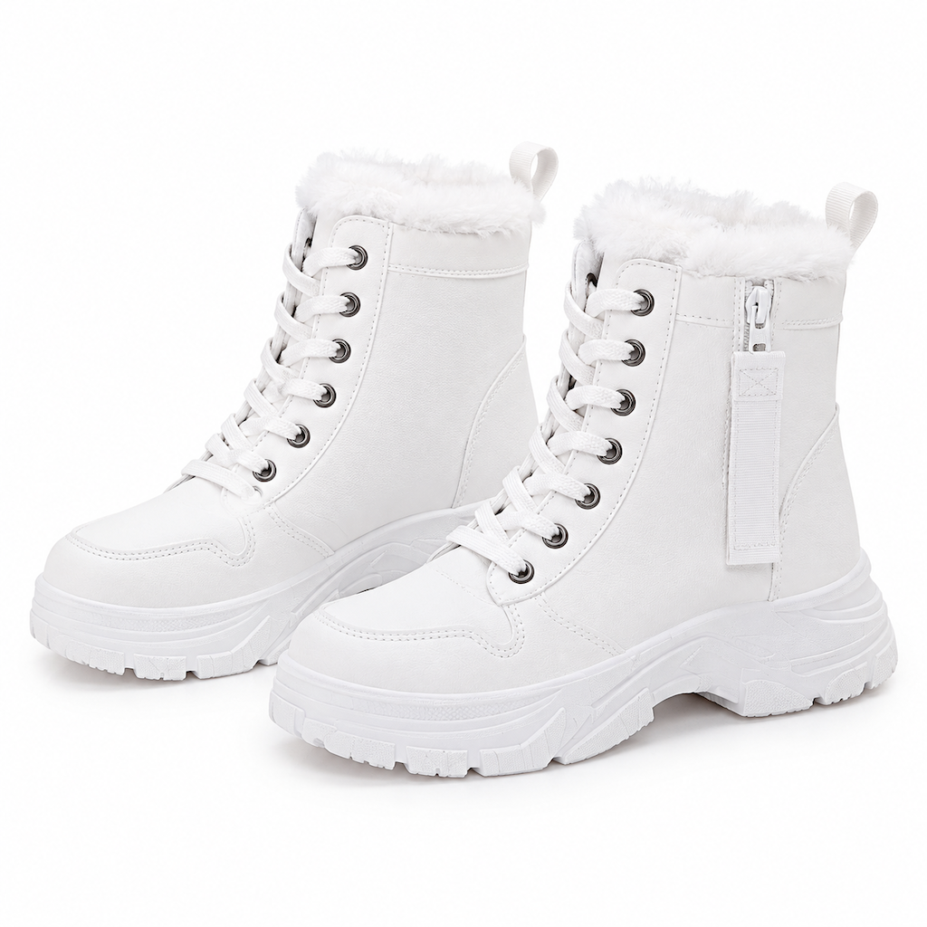 🛍️✨Damen Winter-Schneestiefel, warme, mit Plüsch gefütterte, hochgeschlossene Knöchelstiefel