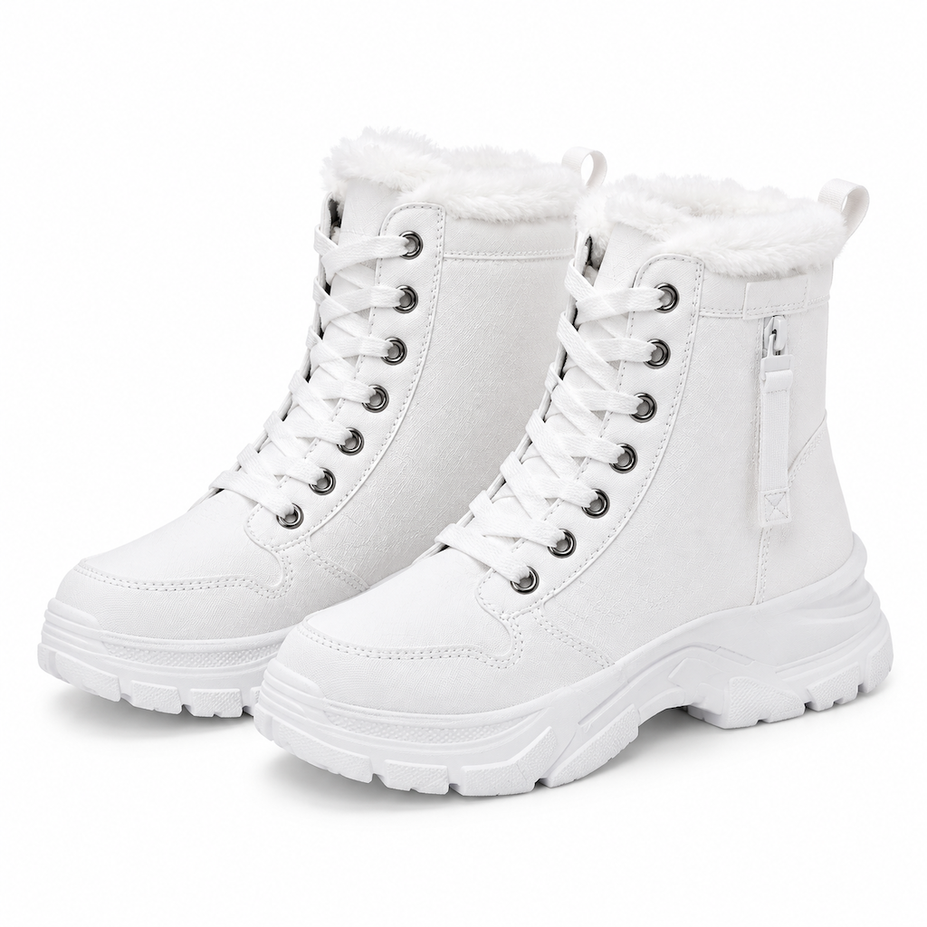 🛍️✨Damen Winter-Schneestiefel, warme, mit Plüsch gefütterte, hochgeschlossene Knöchelstiefel