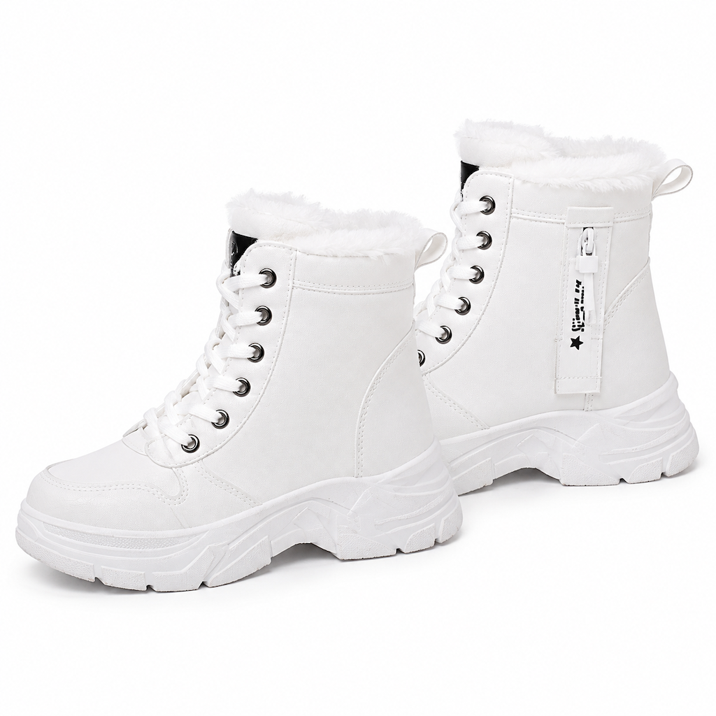 🛍️✨Damen Winter-Schneestiefel, warme, mit Plüsch gefütterte, hochgeschlossene Knöchelstiefel