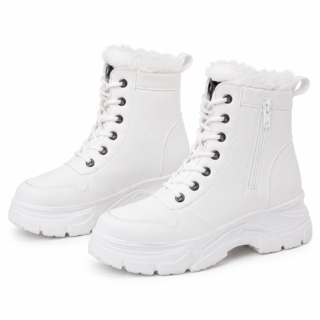 🛍️✨Damen Winter-Schneestiefel, warme, mit Plüsch gefütterte, hochgeschlossene Knöchelstiefel