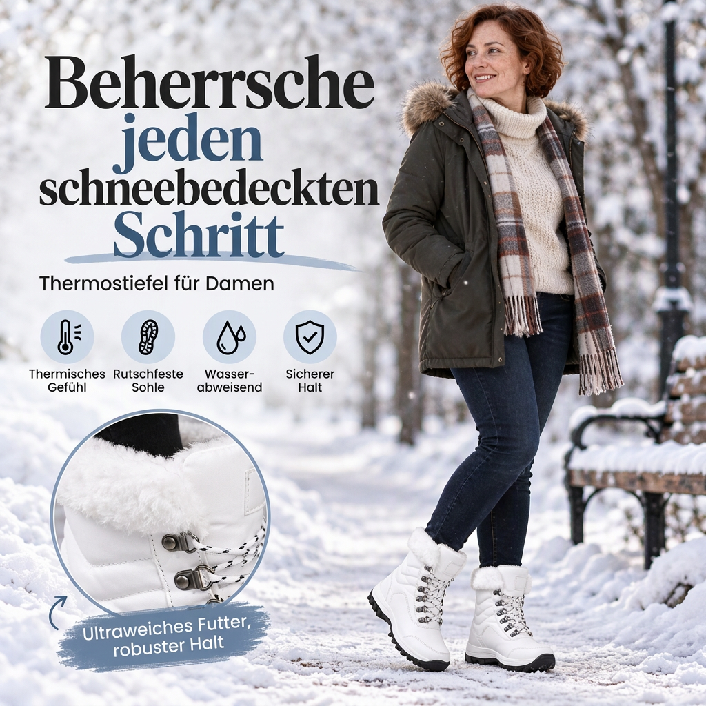 Damen Gemütliche Schnürschneestiefel