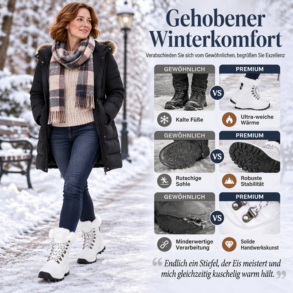 Damen Gemütliche Schnürschneestiefel
