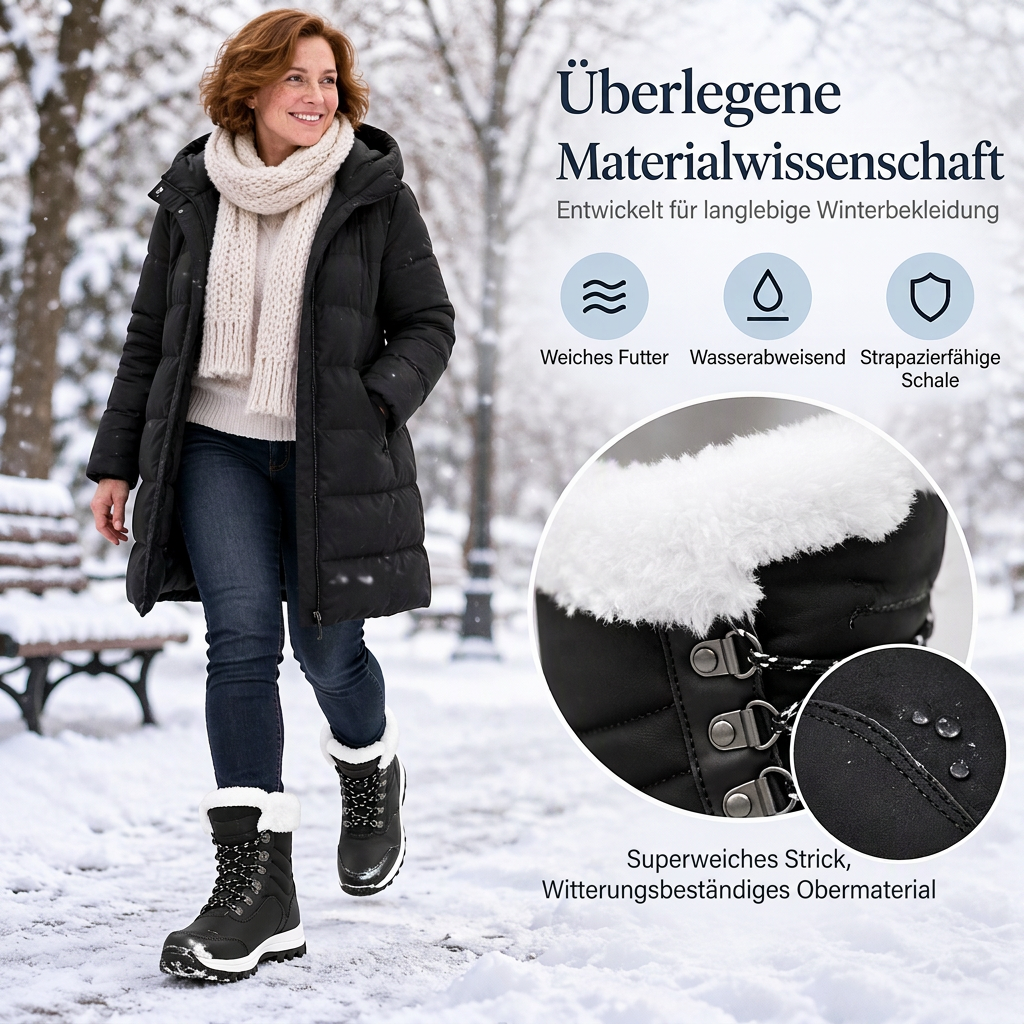 Damen Gemütliche Schnürschneestiefel