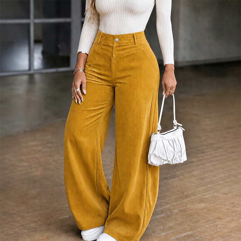 🛍️✨ Freizeit-Cordhose für Damen mit weitem Bein