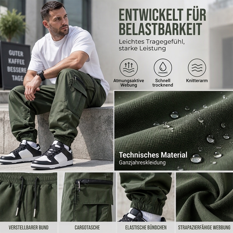 📢 Freizeit-Cargohosen für Herren mit mehreren Taschen