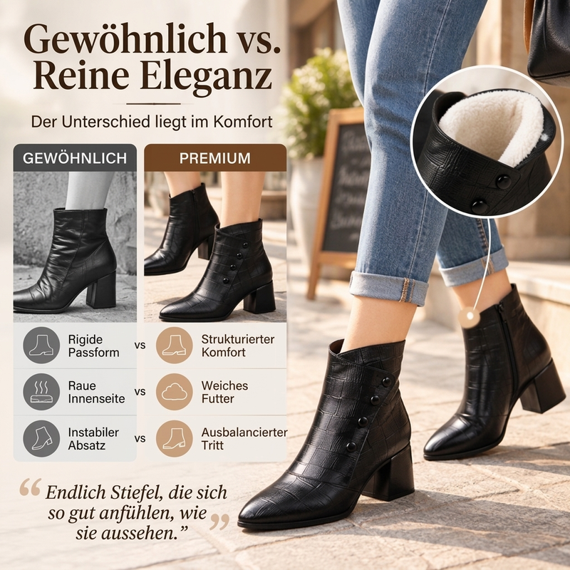 Damen Stiefeletten aus weichem PU-Leder