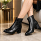 Damen Stiefeletten aus weichem PU-Leder