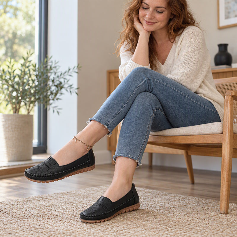 Damen Atmungsaktive Slipper Flache Schuhe