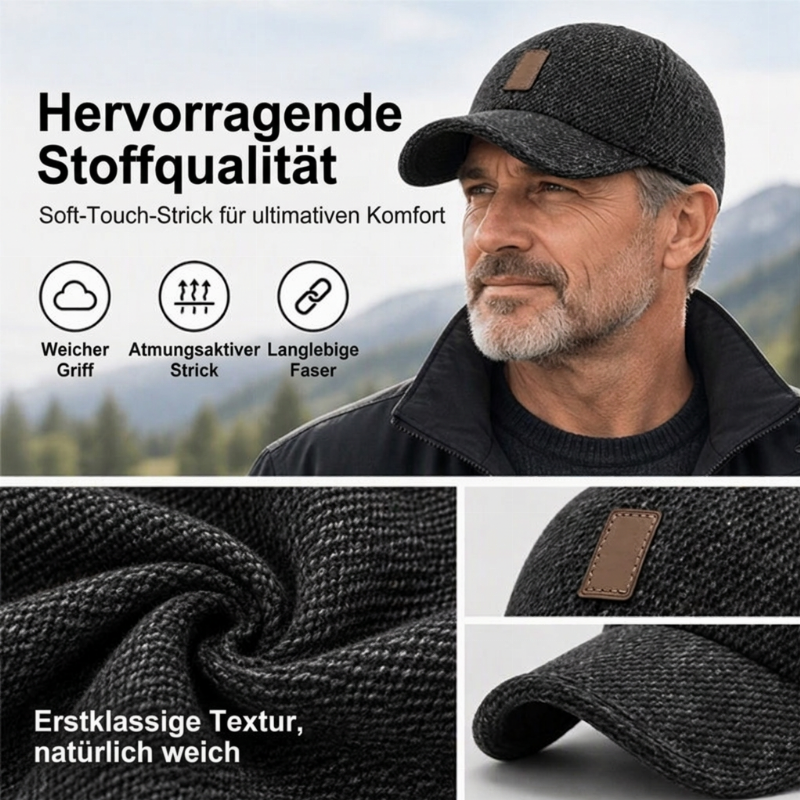 Warme Baseballkappe für Herren mit Ohrenklappen