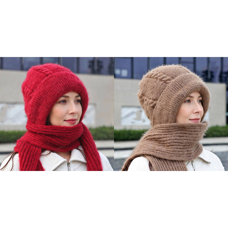 Damen Winter Warm Kapuzen-Schal