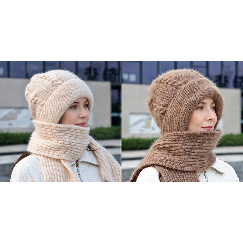 Damen Winter Warm Kapuzen-Schal