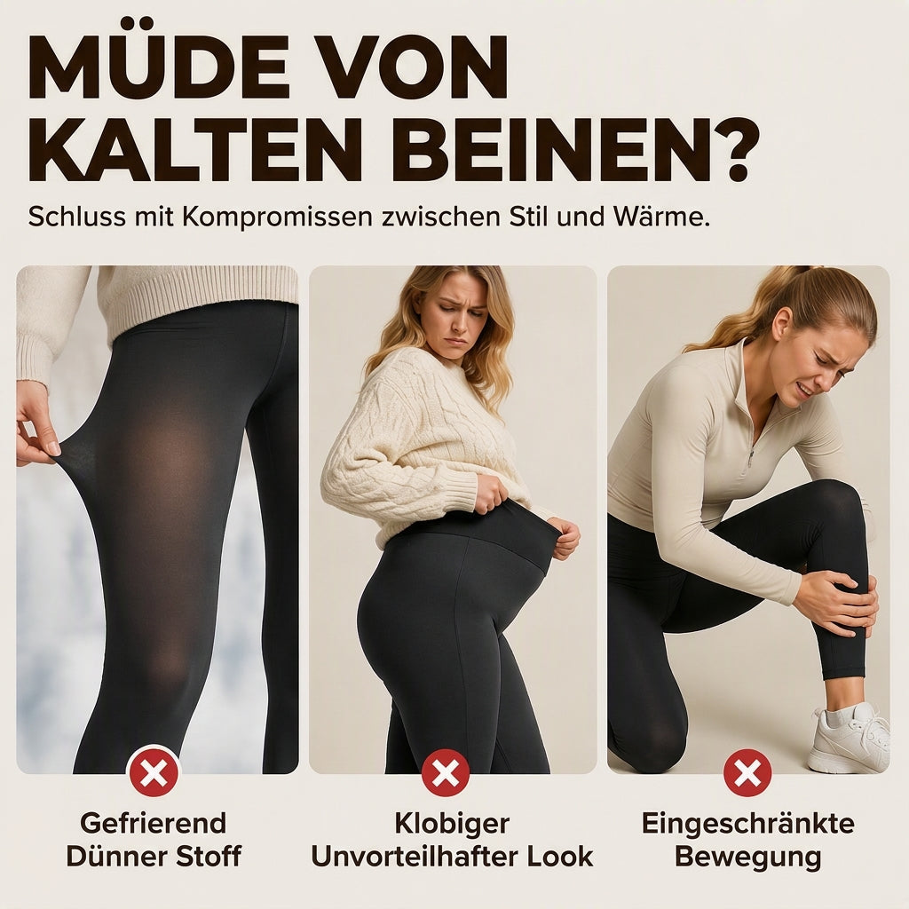 Warme Yoga-Hose für Damen mit hohem Bund