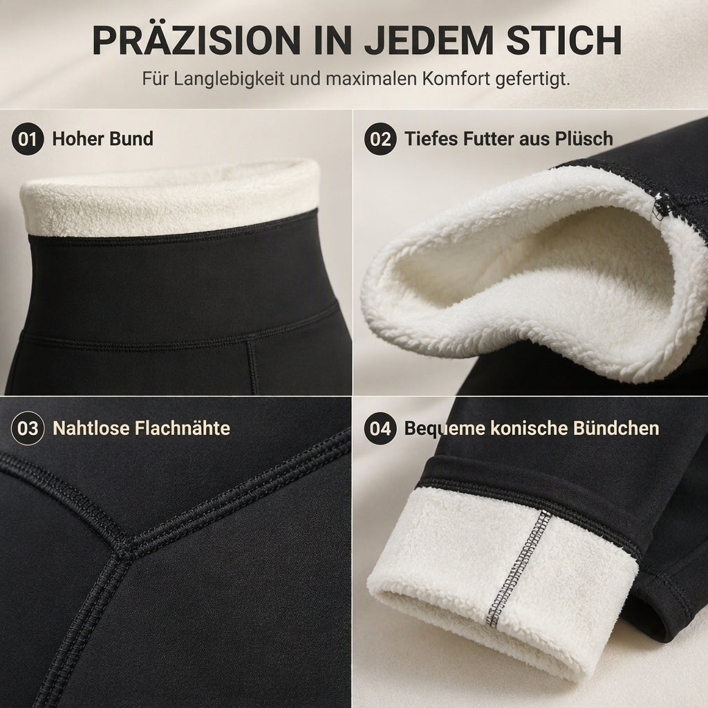 Warme Yoga-Hose für Damen mit hohem Bund