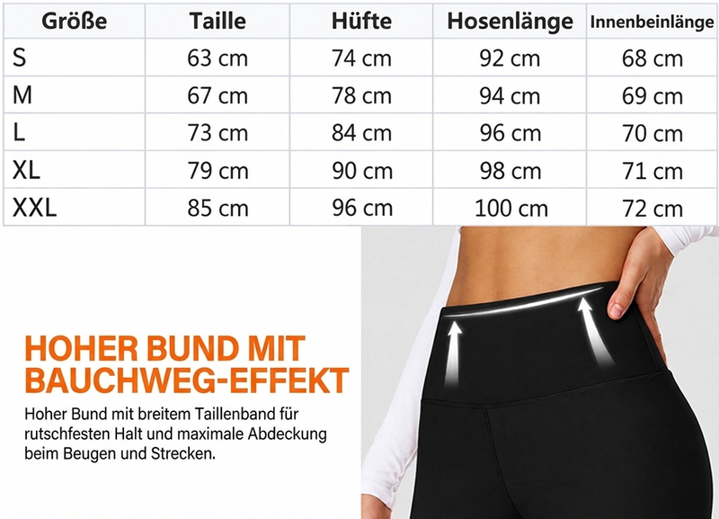 Warme Yoga-Hose für Damen mit hohem Bund
