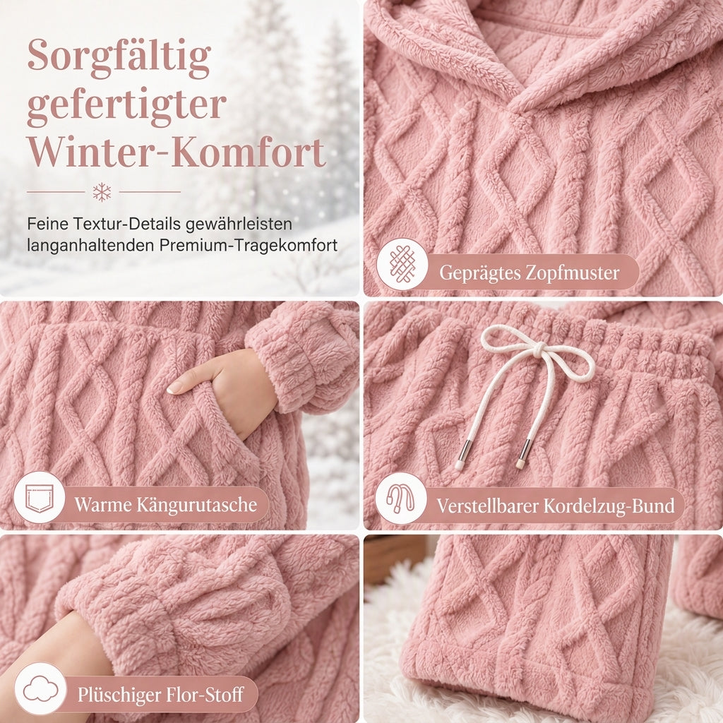 ✨Damen Flauschiger Loungewear 2-teiliges Set mit Hoodie und Hose