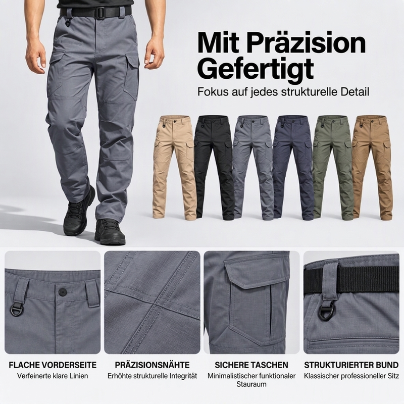 Herzliche Cargo-Hosen für Herren mit mehreren Taschen und langlebiger Qualität