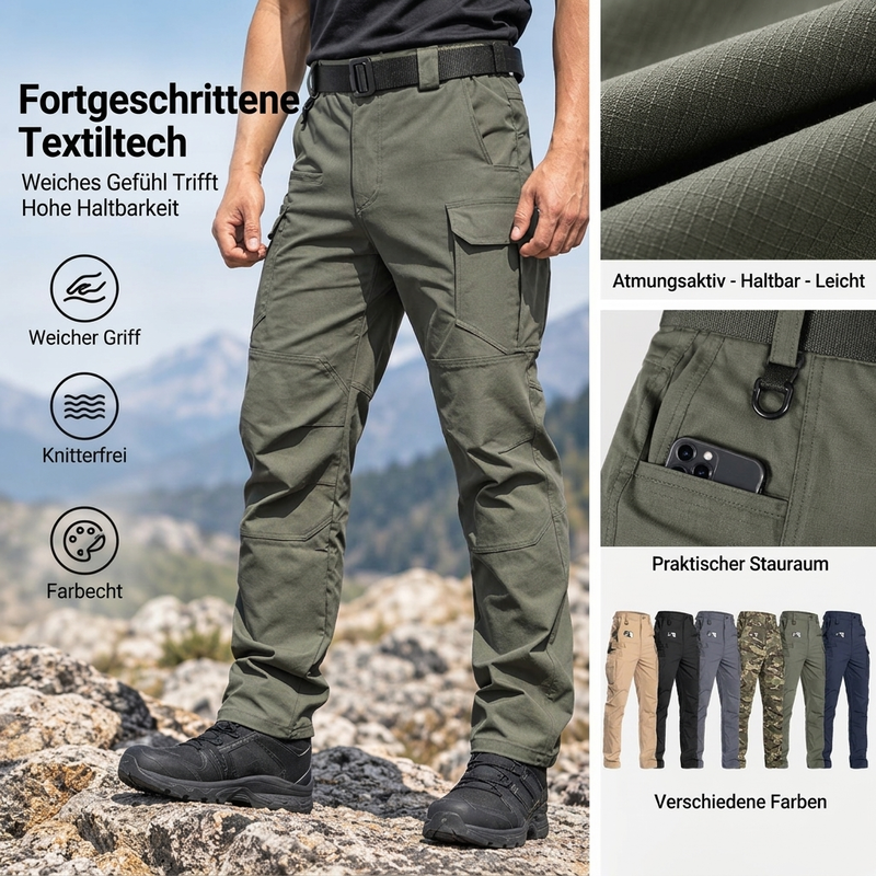 Herzliche Cargo-Hosen für Herren mit mehreren Taschen und langlebiger Qualität