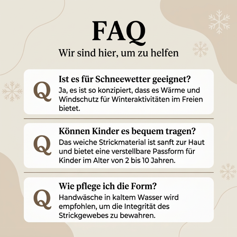 🎅🌲3-in-1 Kinder Wintermütze mit Bärenohren (Mütze, Schal & Gesichtsmaske)🎁