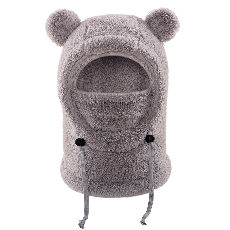 🎅🌲3-in-1 Kinder Wintermütze mit Bärenohren (Mütze, Schal & Gesichtsmaske)🎁