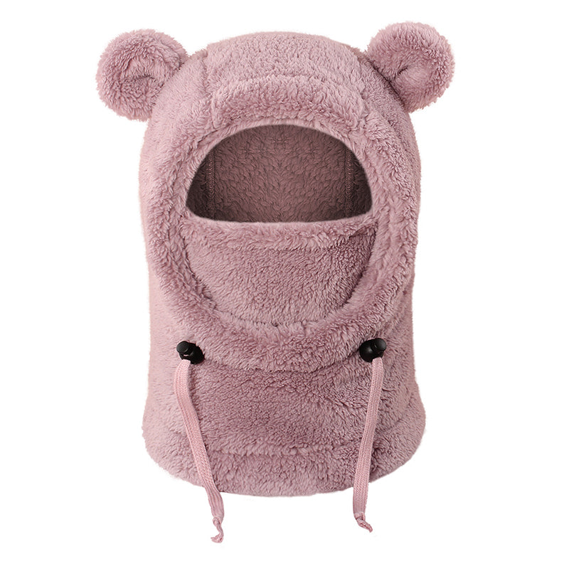 🎅🌲3-in-1 Kinder Wintermütze mit Bärenohren (Mütze, Schal & Gesichtsmaske)🎁
